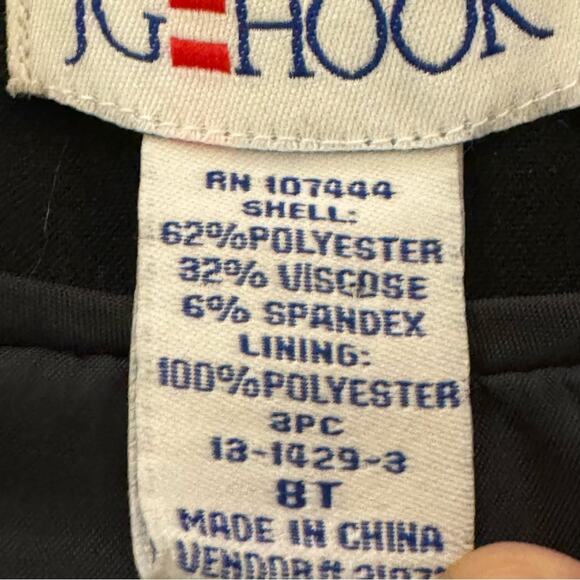 JG Hook black one button blazer size 8
 b30 - Picture 2 of 3